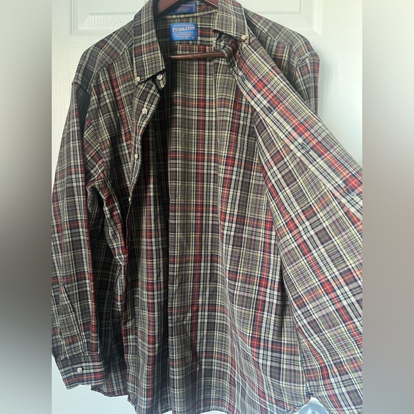 Men’s Pendleton 100% Virgin Wool Plaid Button Down | Size XL - Picture 7 of 10